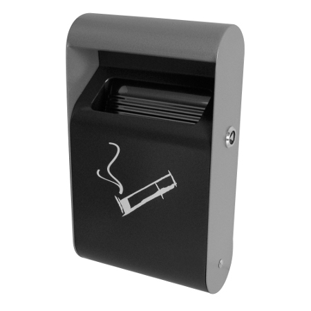 Ashtray wallmounted black